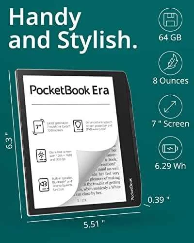 Elektroninė skaityklė PocketBook Era 7" 16GB Stardust Silver (PB700-U-16-WW)