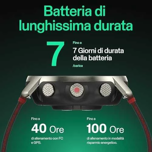 Išmanusis laikrodis Polar Grit X Pro Titan, Titano apvadas su juodu odiniu dirželiu