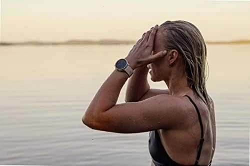 Išmanusis laikrodis Polar Grit X Pro Titan, Titano apvadas su juodu odiniu dirželiu