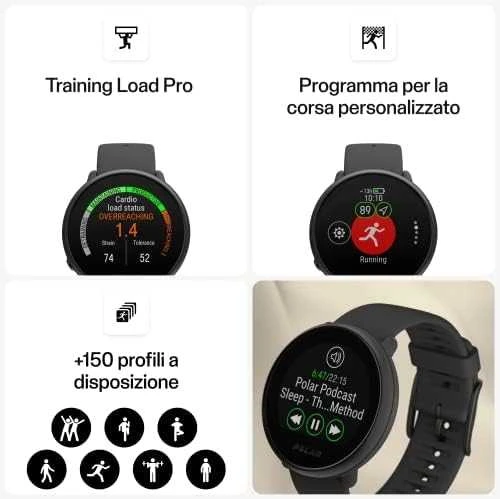 Išmanusis laikrodis Polar Ignite 2, S/L dydžio, Juodos spalvos