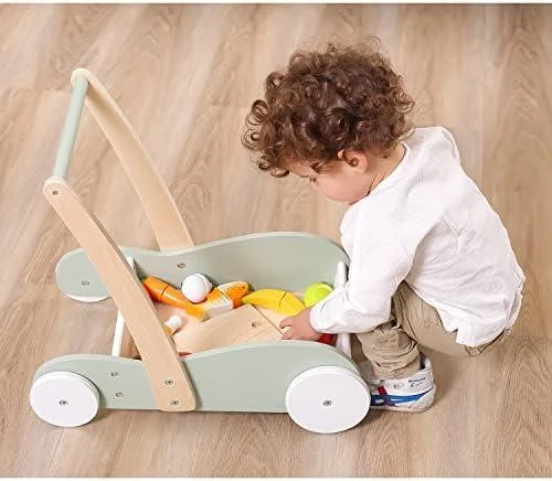 „Viga Polarb“ medinis vežimėlis 2in1 Pusher Walker