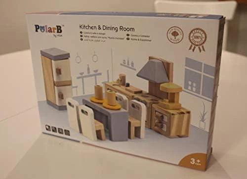 Viga Toys „Viga Polarb“ baldų rinkinys „Dollhouse“ virtuvės valgomajam