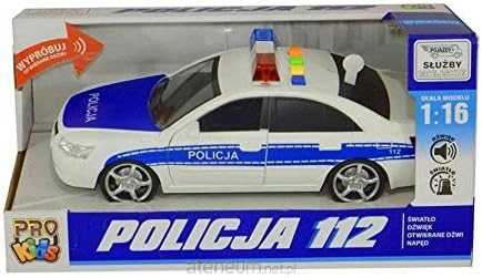 Pro Kids AUTO policija, 1:16, šviesa ir garsas, 24 cm, plastikas.