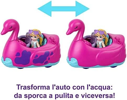 Polly Pocket Mattel Flamingo plovyklos figūrėlių rinkinys HHJ05