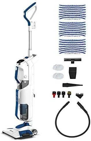 Polti | Vakuuminis garų šluota su nešiojamu garų valytuvu | PTEU0299 Vaporetto 3 Clean_Blue | Galia 1800 W | Garų slėgis Netaikomas baras | Vanduo bako talpa 0,5 L | Baltas/Mėlyna