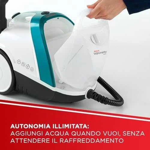 Polti | Garų valytuvas | PTEU0277 Vaporetto Smart 100_T | Galia 1500 W | Garų slėgis 4 bar | Vanduo bako talpa 2 L | Baltas
