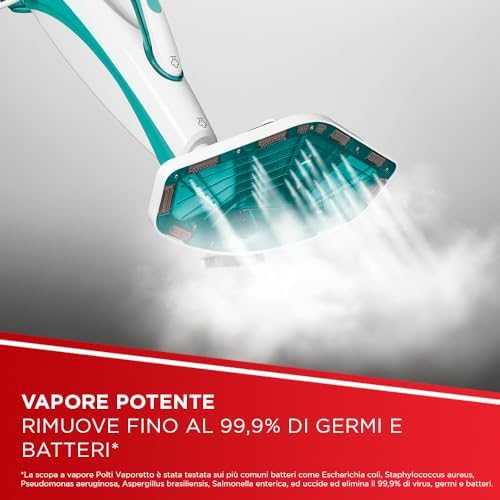 Polti | Garinė šluota | PTEU0282 Vaporetto SV450_Double | Garinė šluota ir rankinis garinis valytuvas | 1500 W | Veikimo spindulys 7,5 m | Baltas