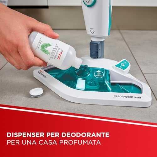 Polti | Garinė šluota | PTEU0282 Vaporetto SV450_Double | Garinė šluota ir rankinis garinis valytuvas | 1500 W | Veikimo spindulys 7,5 m | Baltas