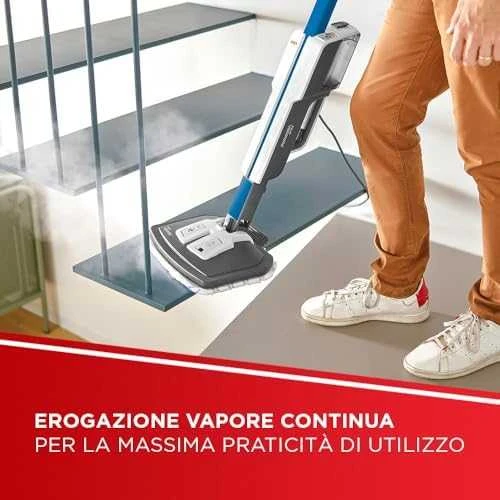 Polti | Garų šluota su integruotu nešiojamu valikliu | PTEU0305 Vaporetto SV620 Style 2-in-1 | Galia 1500 W | Garų slėgis Netaikomas baras | Vanduo bako talpa 0,5 L | Mėlyna/Baltas