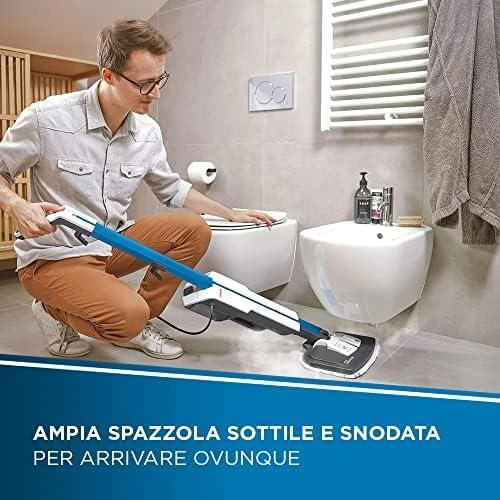 Polti | Garų šluota su integruotu nešiojamu valikliu | PTEU0305 Vaporetto SV620 Style 2-in-1 | Galia 1500 W | Garų slėgis Netaikomas baras | Vanduo bako talpa 0,5 L | Mėlyna/Baltas