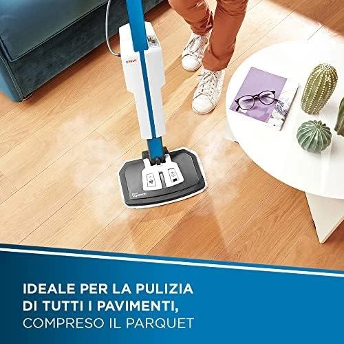 Polti | Garų šluota su integruotu nešiojamu valikliu | PTEU0305 Vaporetto SV620 Style 2-in-1 | Galia 1500 W | Garų slėgis Netaikomas baras | Vanduo bako talpa 0,5 L | Mėlyna/Baltas