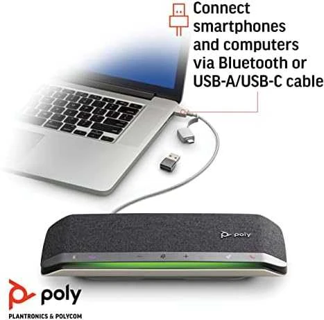 Hewlett Packard (HP) HP Poly Sync 40+ Microsoft Teams sertifikuotas USB-A USB-C garsiakalbis + BT700 USB-A adapteris