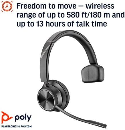 Poly Savi 7310 Office Mono Ultra-Secure DECT ausinės su karinio lygio FIPS triukšmą slopinančiu mikrofonu