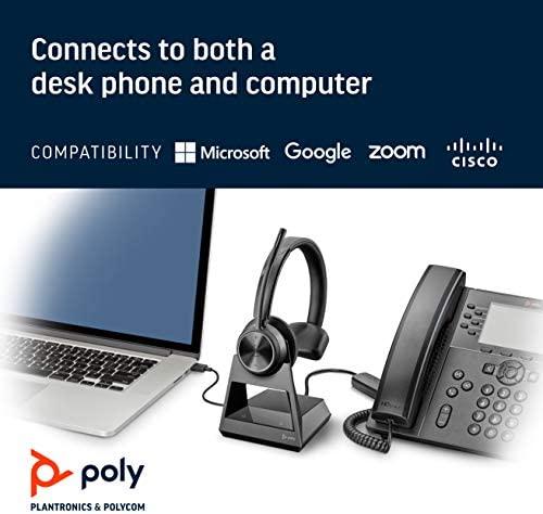 Poly Savi 7310 Office Mono Ultra-Secure DECT ausinės su karinio lygio FIPS triukšmą slopinančiu mikrofonu
