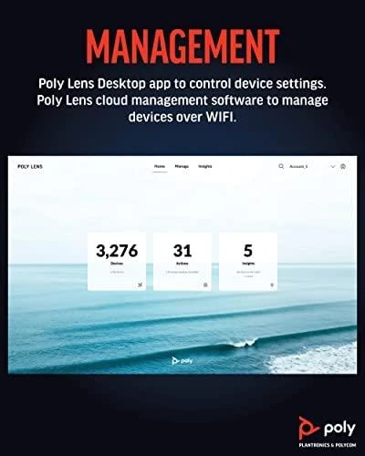 „Poly Studio R30“, garso / vaizdo USB juosta, su automatinio sekimo 120 laipsnių FOV 4K kamera, integruotu garsiakalbiu ir mikrofonu R30