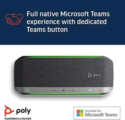 Poly Sync 40+ garsiakalbis, konferencijų sprendimas, Teams sertifikuotas, Bluetooth, USB-A ir USB-C, įskaitant BT600 Bluetooth raktą