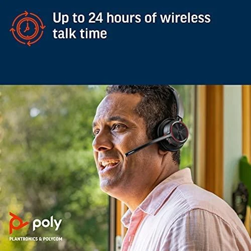 „Poly Plantronics Voyager 4320 UC“ „Bluetooth“ ausinės, binauralinis, nano raktas su USB-C, įkrovimo dėklas, sertifikuotas MS