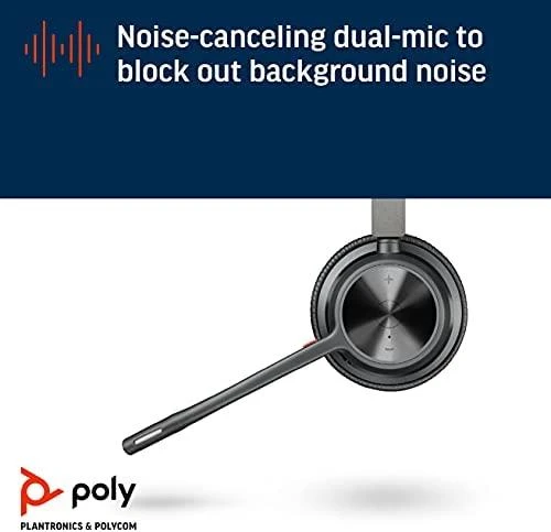 „Poly Plantronics Voyager 4320 UC Bluetooth“ ausinės, binaurinis, nano raktas su USB-C jungtimi