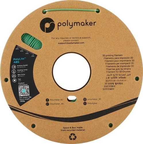 Plastikas Polymaker PolyLite ABS - 1.75mm - 1kg - Žalias