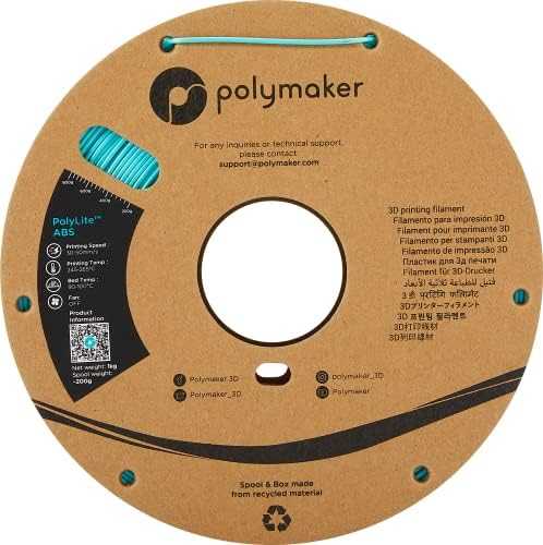 Plastikas Polymaker PolyLite ABS - 1.75mm - 1kg - Teal
