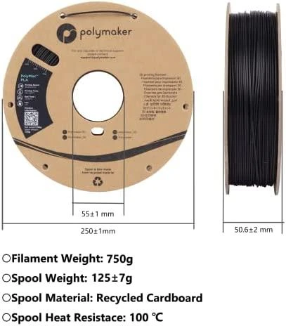 Polimaker Polimaker PolyMax Tough PLA - 0,75kg - 1,75mm - Juodas