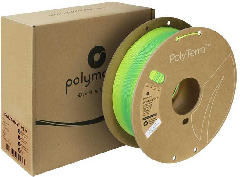 Polymaker Filamento Polimaker PolyLite Šviečiantis PLA 1.75mm 1kg - Rainbow