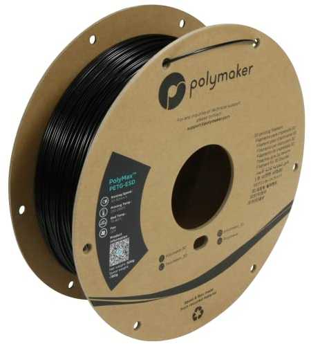 Polymaker PolyMax PETG-ESD - 0.5kg - 1.75mm - juodas