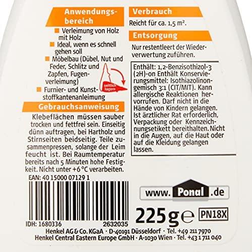 Michelin Ponal Holzleim Express, Flasche mit 225g, 9H PN18X