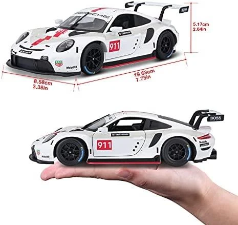 BBURAGO 1:24 automodelis Race Porsche 911 RSR, 18-28013