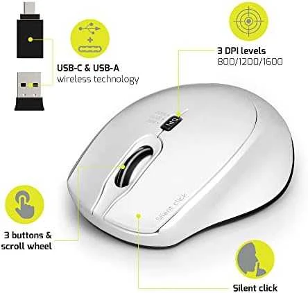 Pelė Port Designs Office Pro Silent Balta