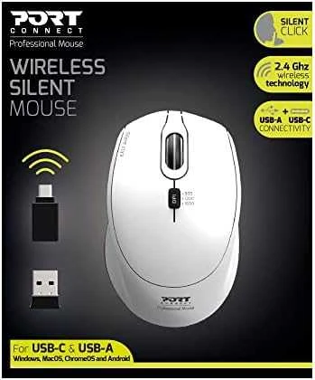 Pelė Port Designs Office Pro Silent Balta