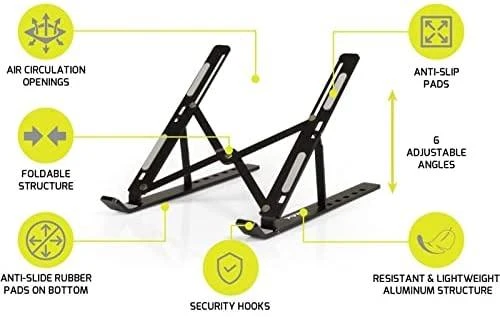 Nešiojamo Kompiuterio Stovas - Port Designs 901107 39,6 Cm Juodas