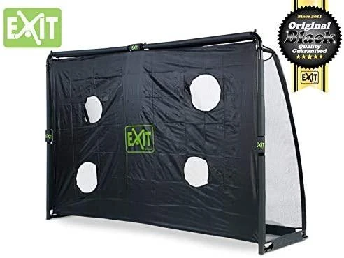 Mobilūs futbolo vartai su atmušimo sienelė Exit Finta 300x200x90cm