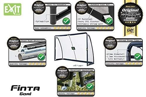 Mobilūs futbolo vartai su atmušimo sienelė Exit Finta 300x200x90cm