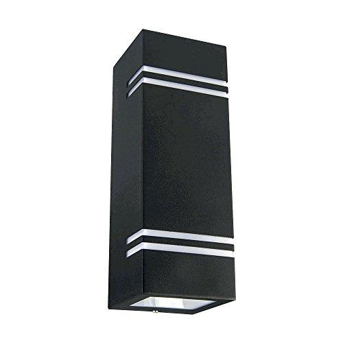 Pakabinamas šviestuvas V-tac Ant sienos tvirtinamas GU10 laikiklis, 2 padėčių, plieno, kvadratinis, juodas, IP44