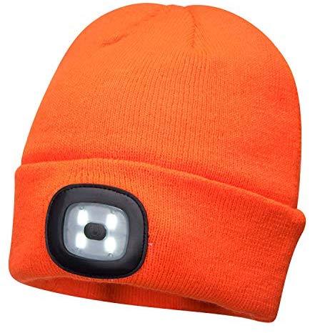 Kepurė PORTWEST B029 su USB pakraunamu LED galvos žibintu, Pw spalvos: Oranžinis