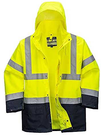 5 viename dviejų spalvų striukė Portwest S766, Dydis: M, Pw spalvos: Geltona/Navy