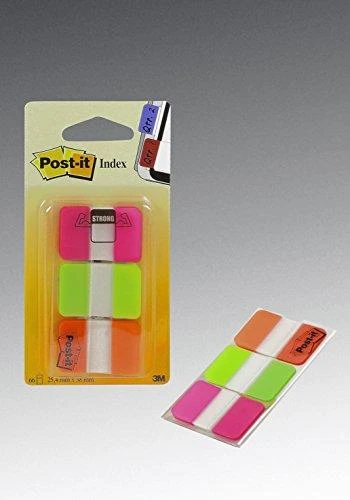 3M Lipnūs žymekliai Post-it, 25,4 x 38 mm, 3 spalvos