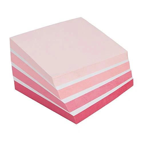 3M Lipnūs lapeliai POST-IT Akvarelė kubas, 76 x 76 mm, 450 lapelių, rožinės ir baltos spalvos derinys