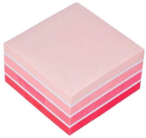 3M Lipnūs lapeliai POST-IT Akvarelė kubas, 76 x 76 mm, 450 lapelių, rožinės ir baltos spalvos derinys