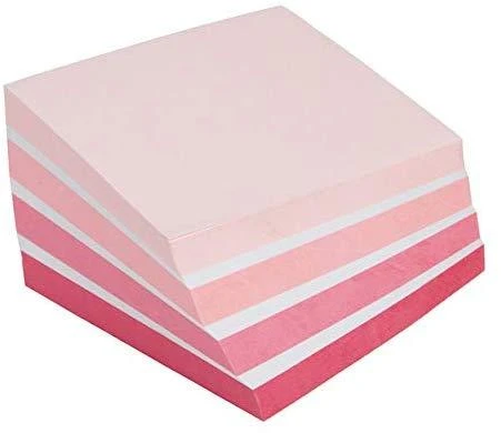 3M Lipnūs lapeliai POST-IT Akvarelė kubas, 76 x 76 mm, 450 lapelių, rožinės ir baltos spalvos derinys