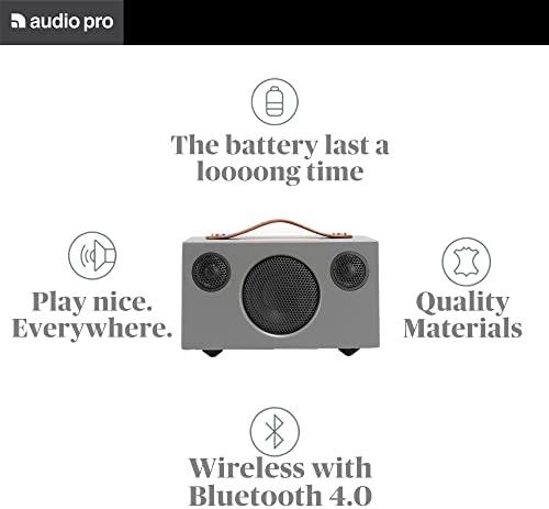 Audio Pro T3+ Nešiojama Bluetooth kolonėlė su akumuliatoriumi, Pilka
