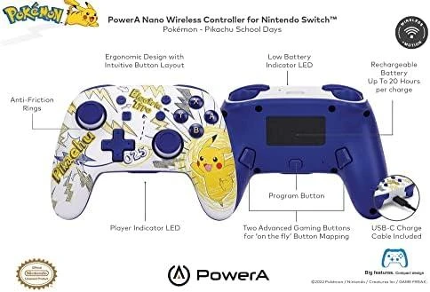 Power A „PowerA SWITCH Pad NANO“ patobulintas „Pokemon: Pikachu School Days“