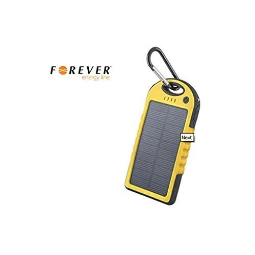 Nešiojamas įkroviklis su saulės baterija Forever Tecnostyle 5000MAH BK