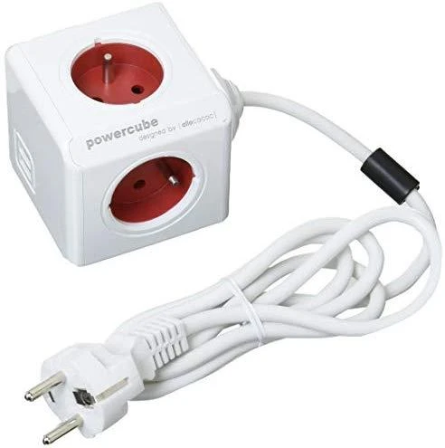 Allocacoc PowerCube Extended USB 1,5 m - raudona