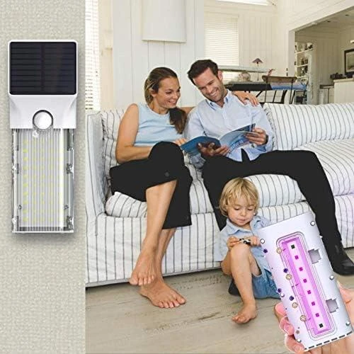 Lubinis šviestuvas „PowerNeed“ saulės energija varoma germicidinė UV lempa, 1000 lm, 3 viename