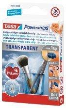 TESA PLASTRY POWERSTRIPS DECO 8vnt. 1kg SKAIDRŪS