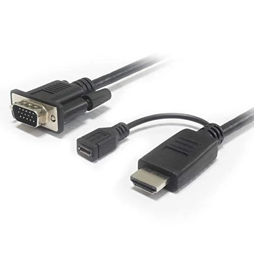 HDMI į VGA adapteris su Micro USB jungtimi