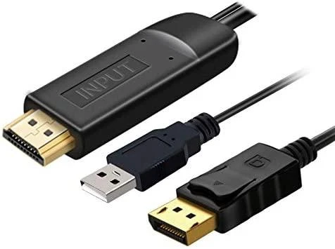 DisplayPort į HDMI adapteris su USB jungtimi