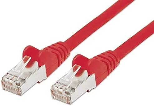 PREMIUMCORD Patch kabelis CAT6a S-FTP, RJ45-RJ45, AWG 26/7 1m raudona